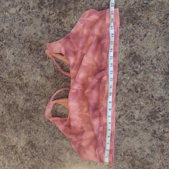 Athleta Exhale Printed Sports Bra D-DD+ Serene Island Coral Plus Size 3X - Picture 3 of 5